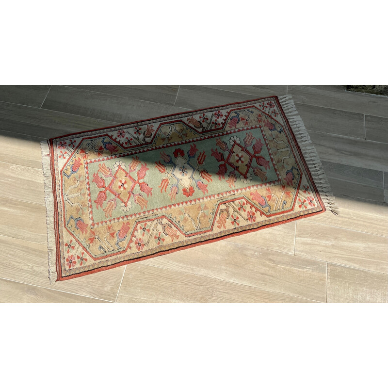 Tapis oriental vintage Milas en pure laine velourée, 1980