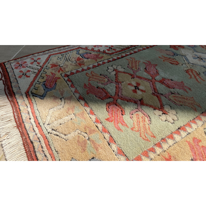 Tapis oriental vintage Milas en pure laine velourée, 1980