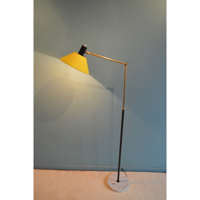 Yellow Stilux floor lamp - 1960s