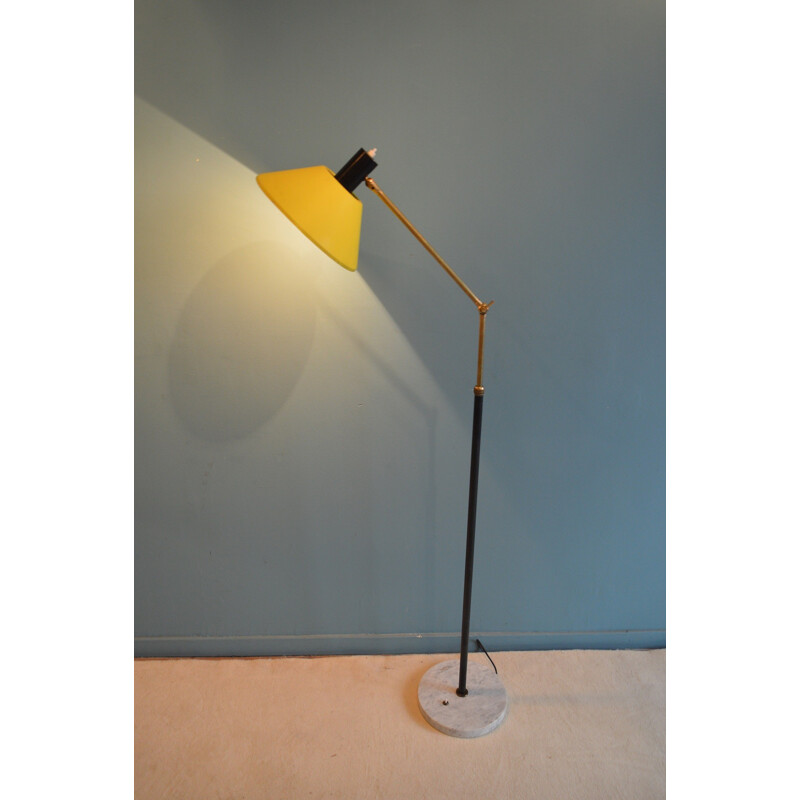 Yellow Stilux floor lamp - 1960s