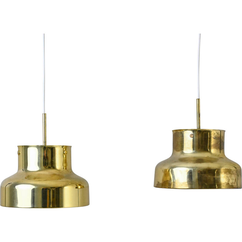 Pair of vintage pendant lamps model 'bumling' by Anders Pehrson for Ateljé Lyktan, 1960s