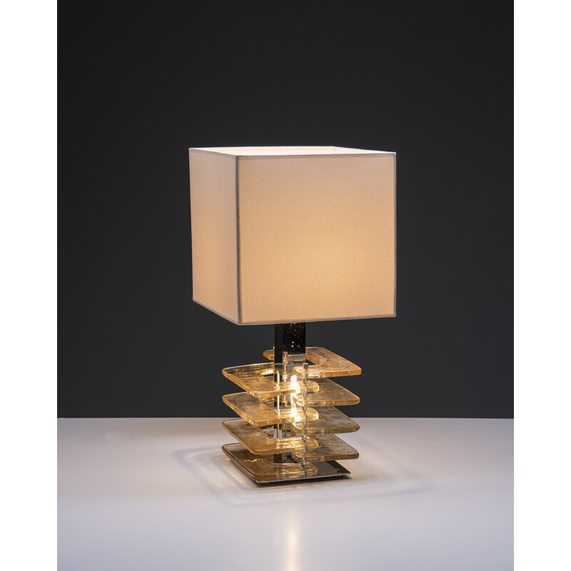 Vintage Italian Murano glass table lamp, 1970