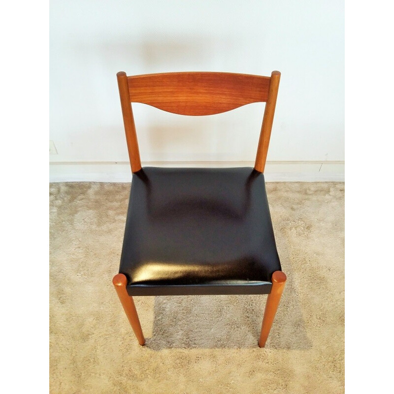 Set of 4 Silva Baumann beech chairs - 1960s