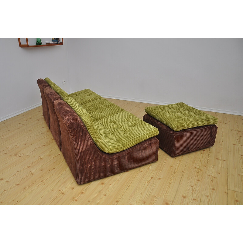 Modulares Sofa aus Kord von Dux, 1970er Jahre