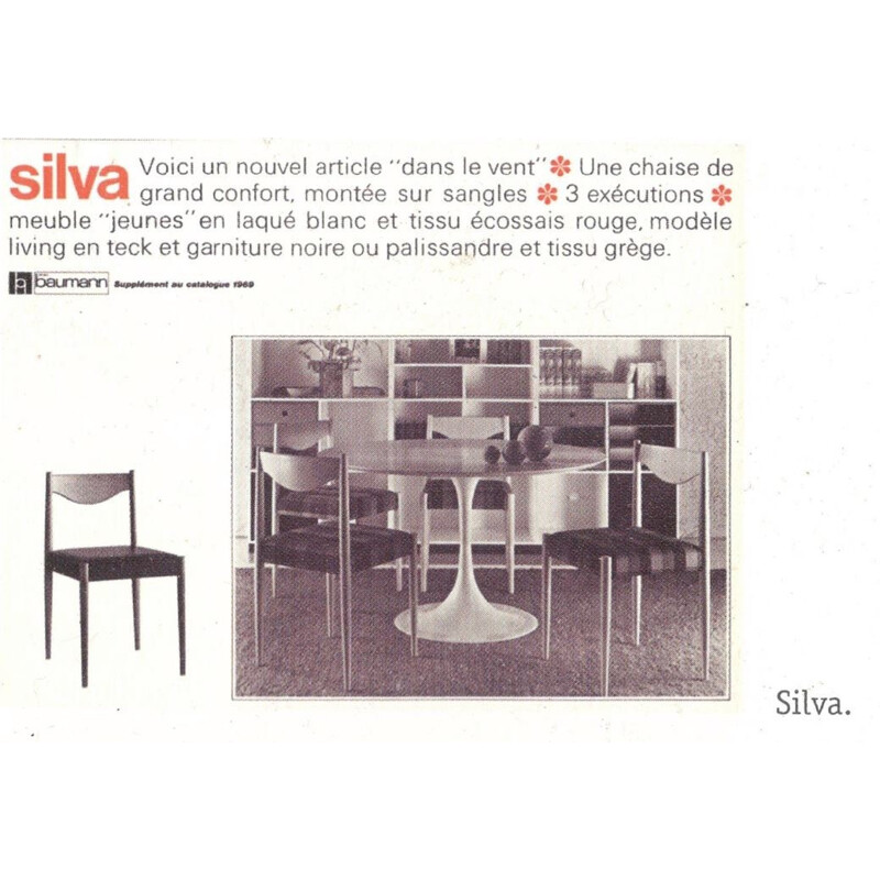Suite de 4 chaises Silva Baumann en hêtre - 1960