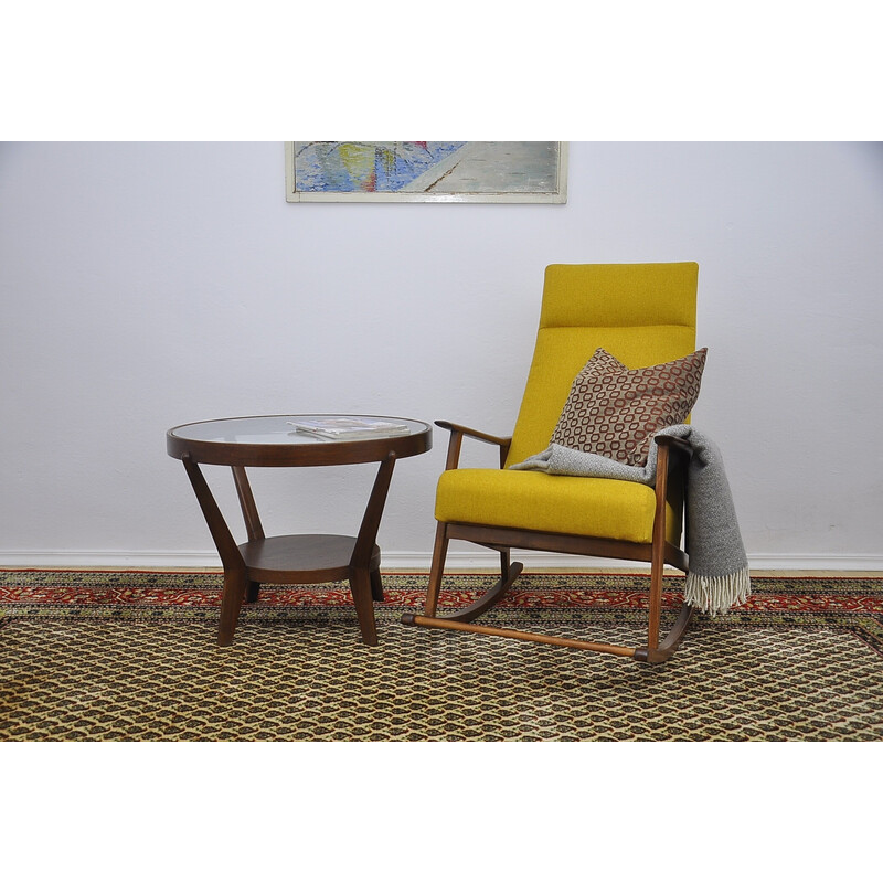 Vintage gele schommelstoel, 1950-1960
