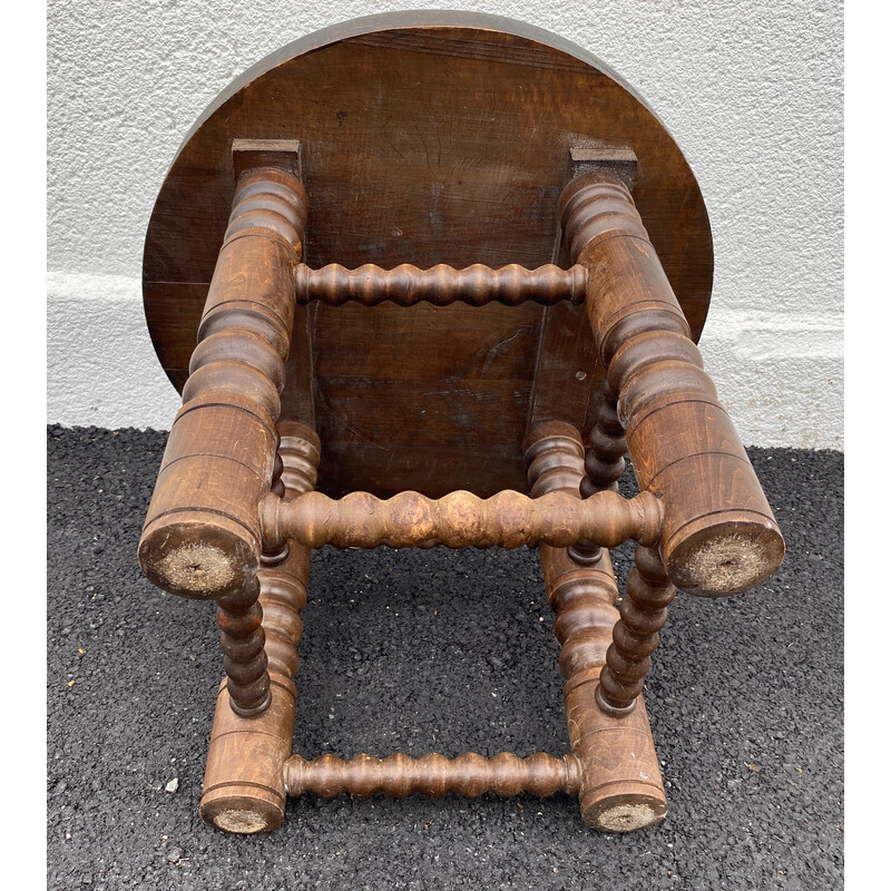 Vintage wooden side table by Charles Dudouyt, 1940