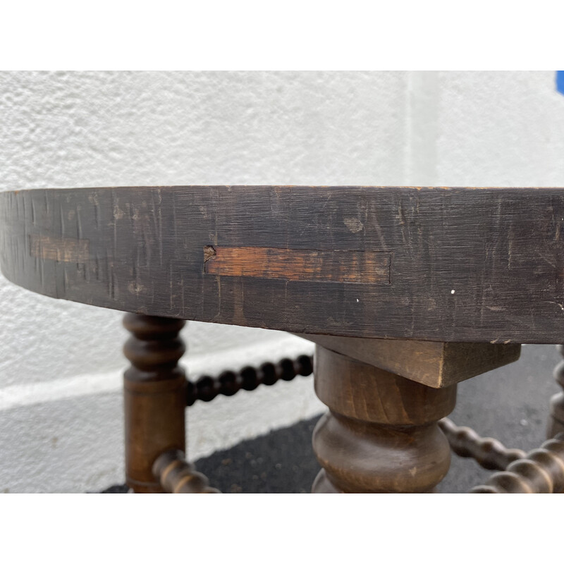 Vintage wooden side table by Charles Dudouyt, 1940