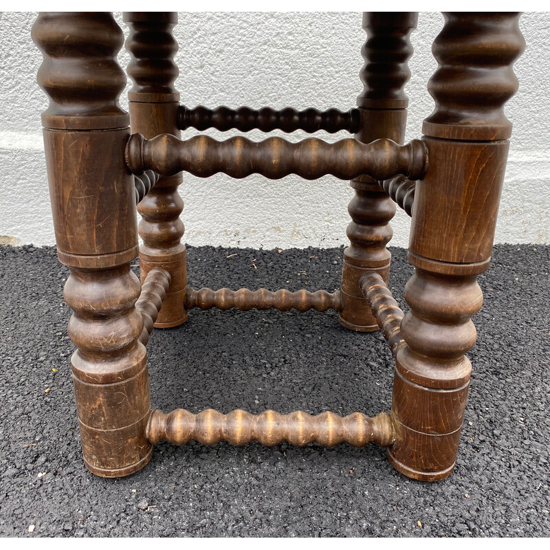 Vintage wooden side table by Charles Dudouyt, 1940