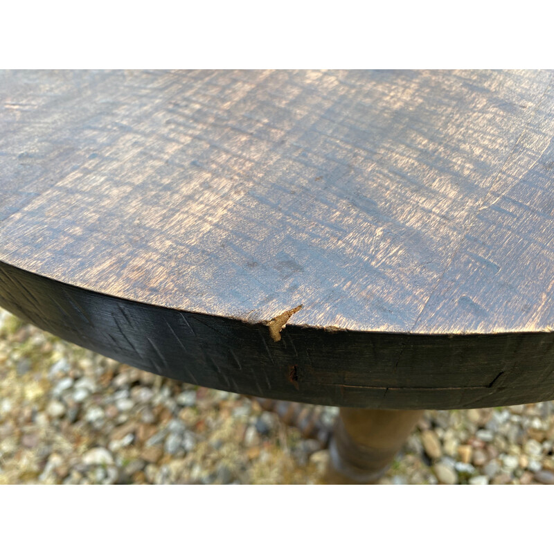 Vintage wooden side table by Charles Dudouyt, 1940