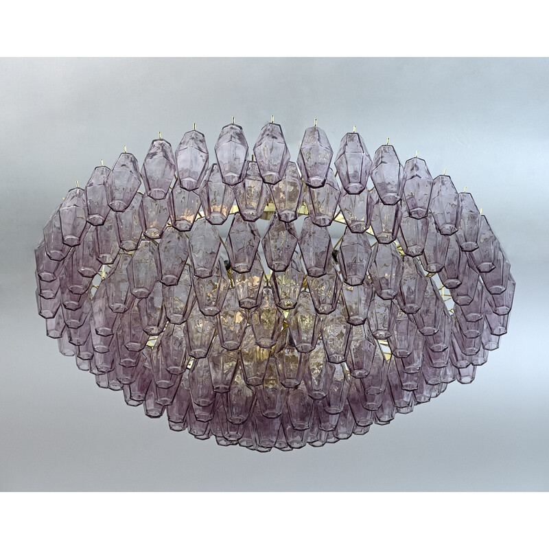 Mid-century Murano glass Poliedri chandelier by Carlo Scarpa for Venini