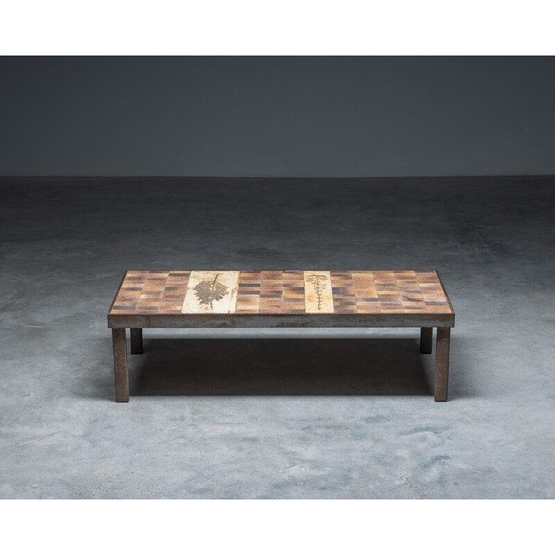 Vintage coffee table 'Garrigue' by Roger Capron for Atelier Callis, France 1960