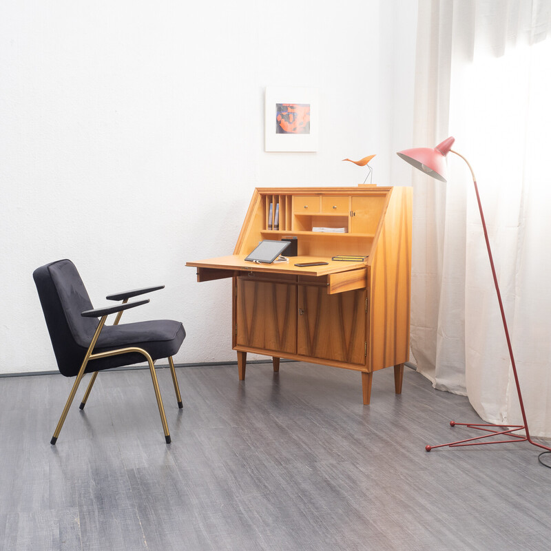 Vintage secretary in walnut, 1960s