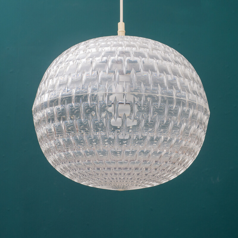 Suspension vintage "lampe à diamant" par Aloys Gangkofner pour Ecro, 1970