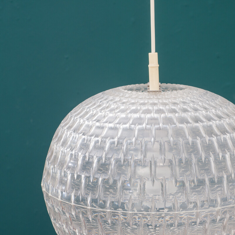 Vintage "diamond lamp" hanglamp van Aloys Gangkofner voor Ecro, 1970