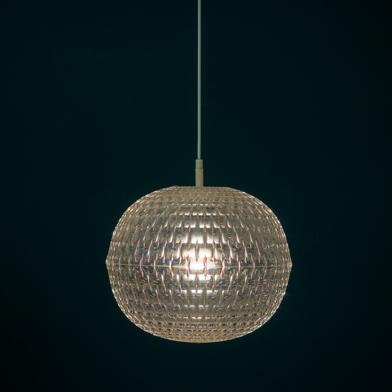 Vintage "diamond lamp" hanglamp van Aloys Gangkofner voor Ecro, 1970