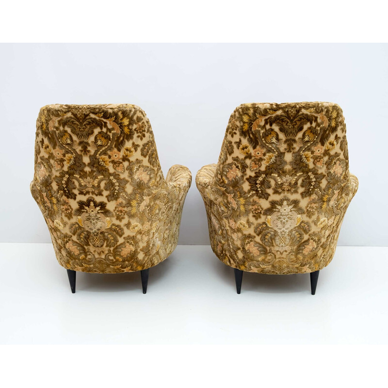 Pair of vintage Italian armchairs, 1950s