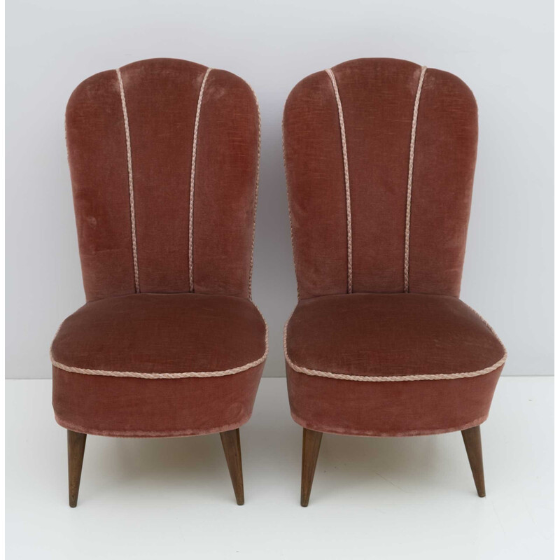 Ein Paar italienische Sessel aus der Mitte des Jahrhunderts von Gio Ponti für Isa Bergamo, 1950er Jahre