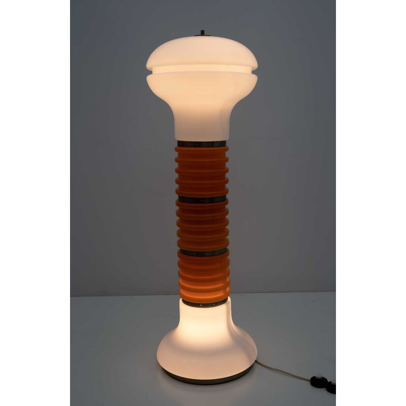 Lámpara de pie italiana vintage de cristal de Murano "Birillo" de Carlo Nason para Mazzego, años 70
