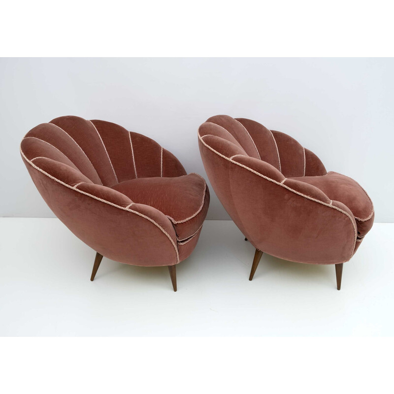 Paar mid-century Italiaanse fauteuils van Gio Ponti voor Isa Bergamo, 1950