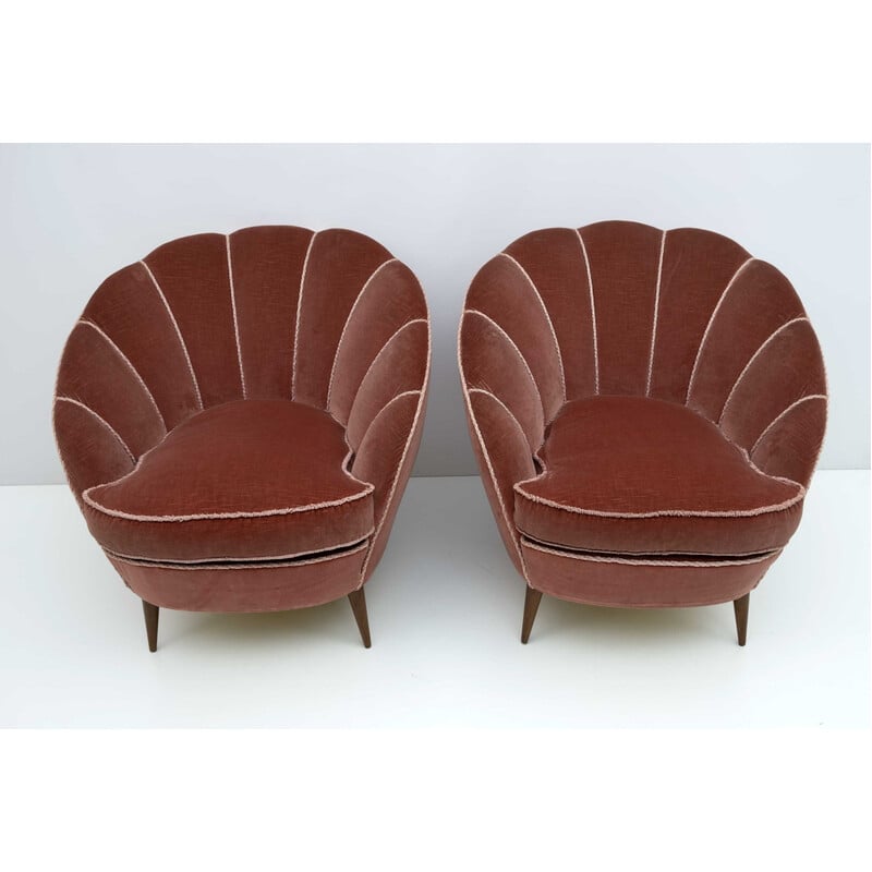 Paar mid-century Italiaanse fauteuils van Gio Ponti voor Isa Bergamo, 1950