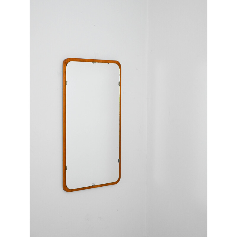 Vintage Modernism mirror with wooden frame, 1960s