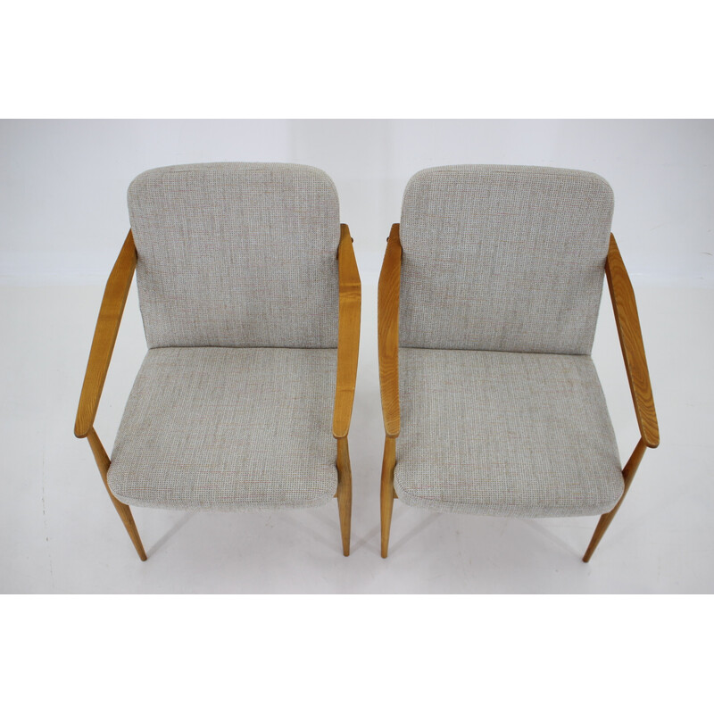 Paar Vintage-Sessel aus Buchenholz, Tschechoslowakei 1970er Jahre