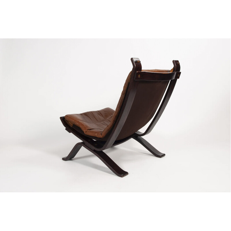 Fauteuil vintage cognac Focus pour Bramin Møbler, Danemark 1970