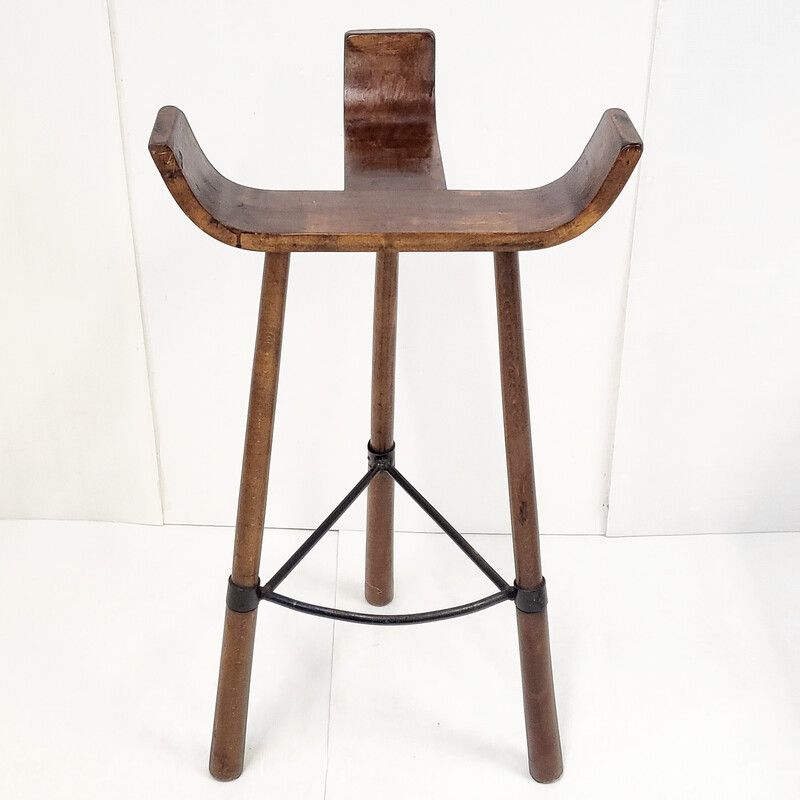 Tabouret brutaliste vintage, 1960