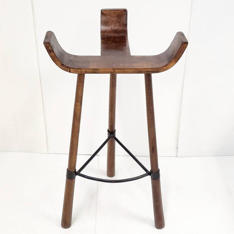 Vintage Brutalist stool, 1960