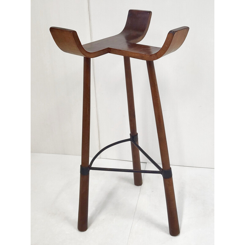 Vintage Brutalist stool, 1960