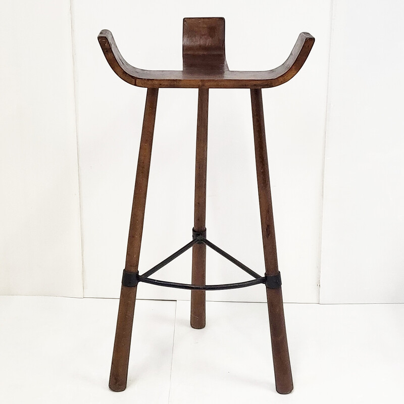 Tabouret brutaliste vintage, 1960