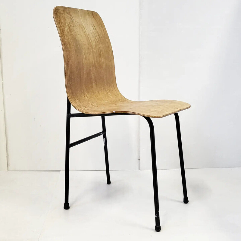 Vintage houten stoel, 1950
