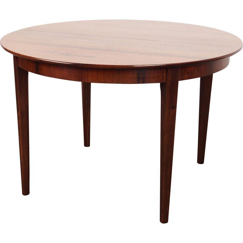 Vintage round rosewood table, Denmark 1970s