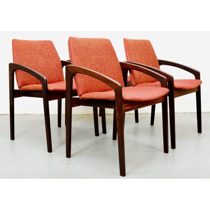 Set of 4 mid century rosewood Danish chairs by Kai Kristiansen - 1960s