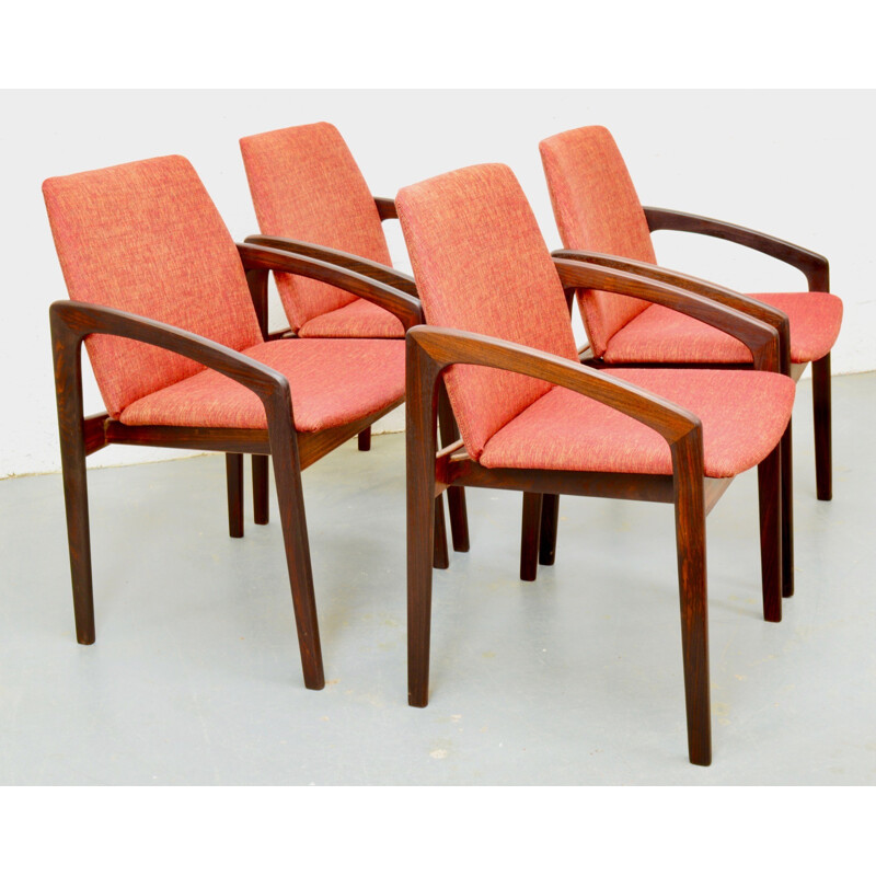 Set of 4 mid century rosewood Danish chairs by Kai Kristiansen - 1960s