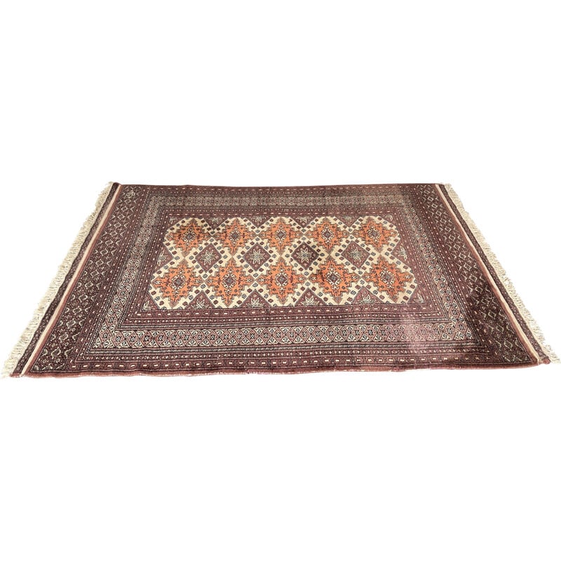 Vintage oriental rug Pakistan in pure wool velvet