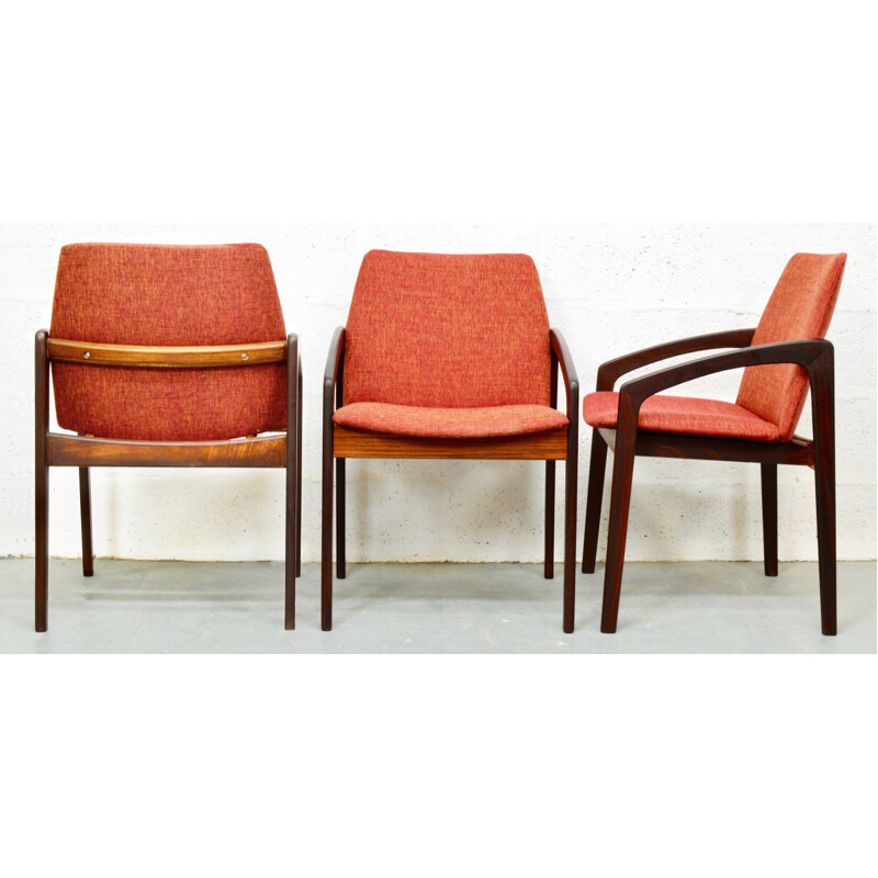 Set of 4 mid century rosewood Danish chairs by Kai Kristiansen - 1960s