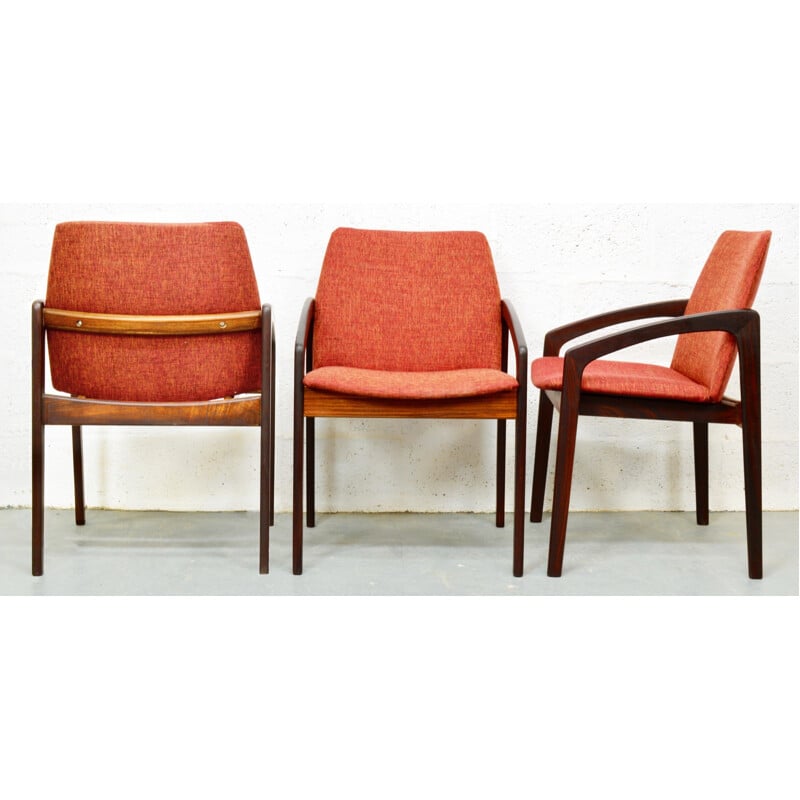 Set of 4 mid century rosewood Danish chairs by Kai Kristiansen - 1960s