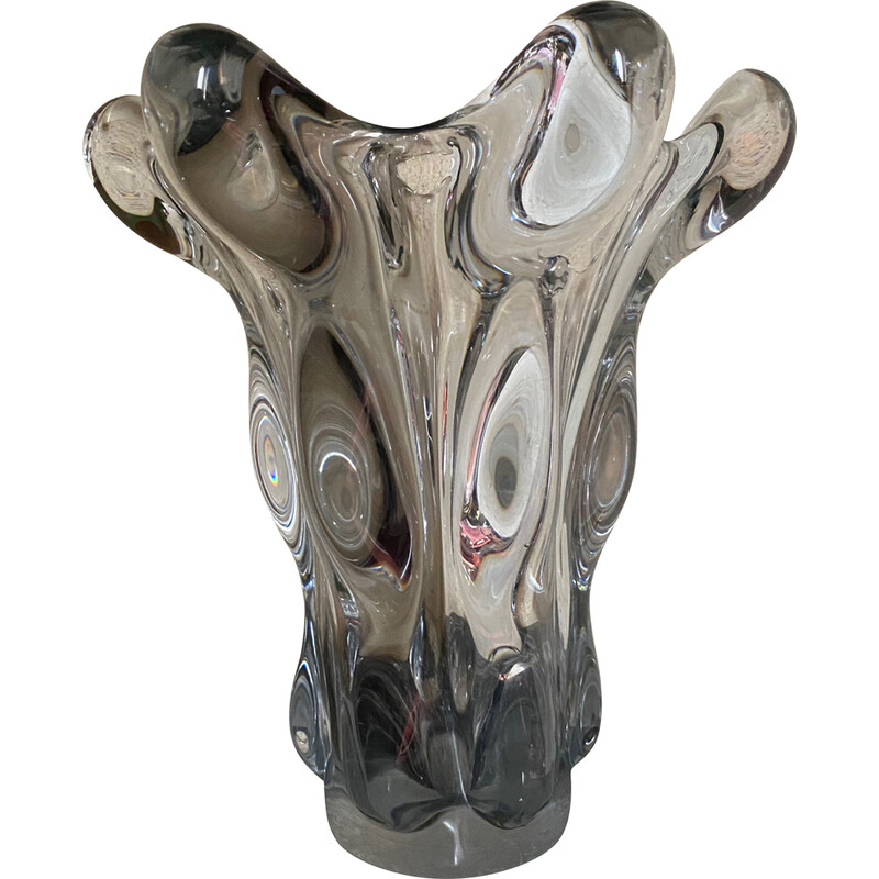Vaso d'epoca "Testa di giraffa" della cristalleria Vannes, 1950