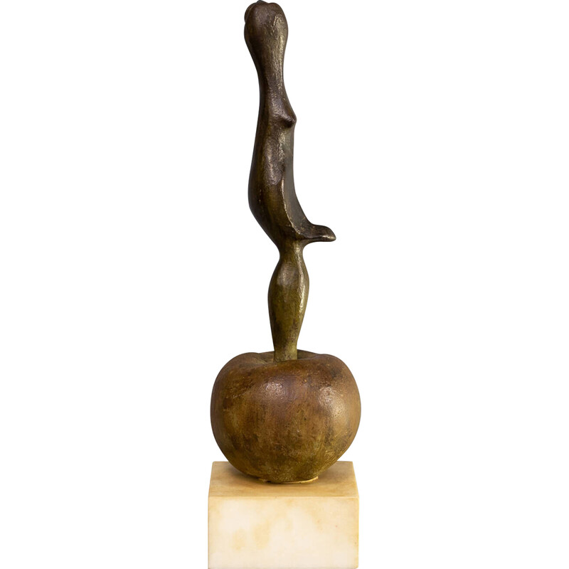 Vintage sculpture "abstract woman on a balloon" by Godfried Pieters, 1960