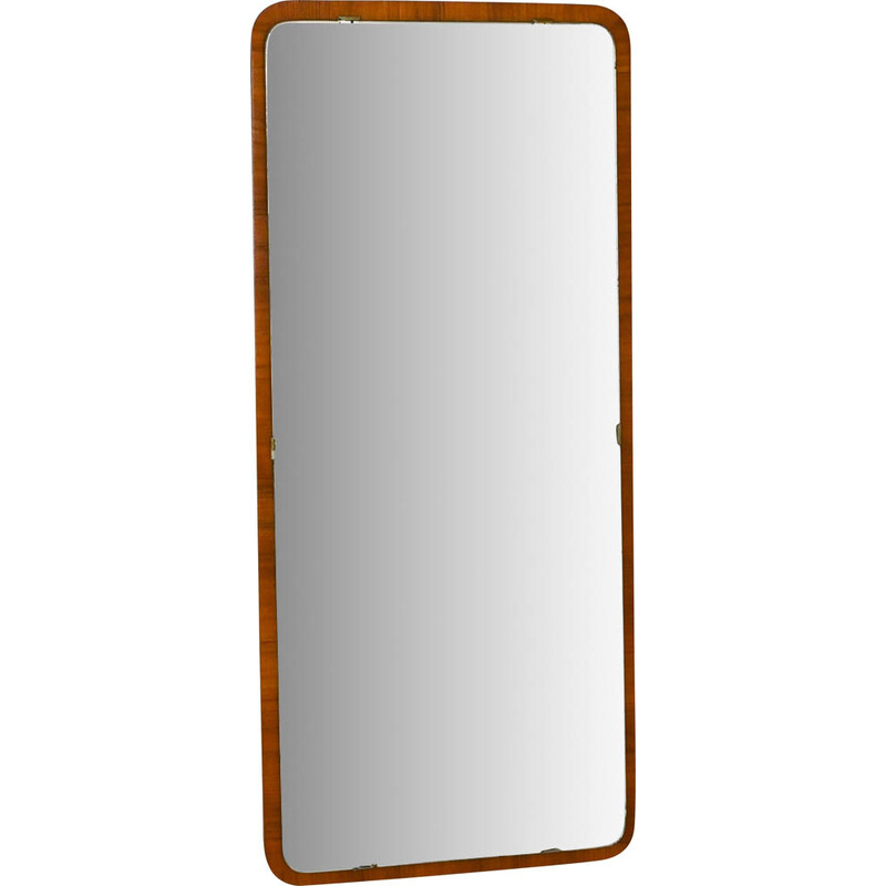 Vintage rectangular mirror with rounded corners, 1960s