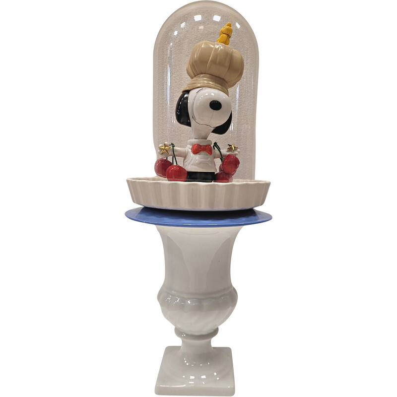 Vintage sculpture "Snoopy Totem" by Christine Guiglio, France