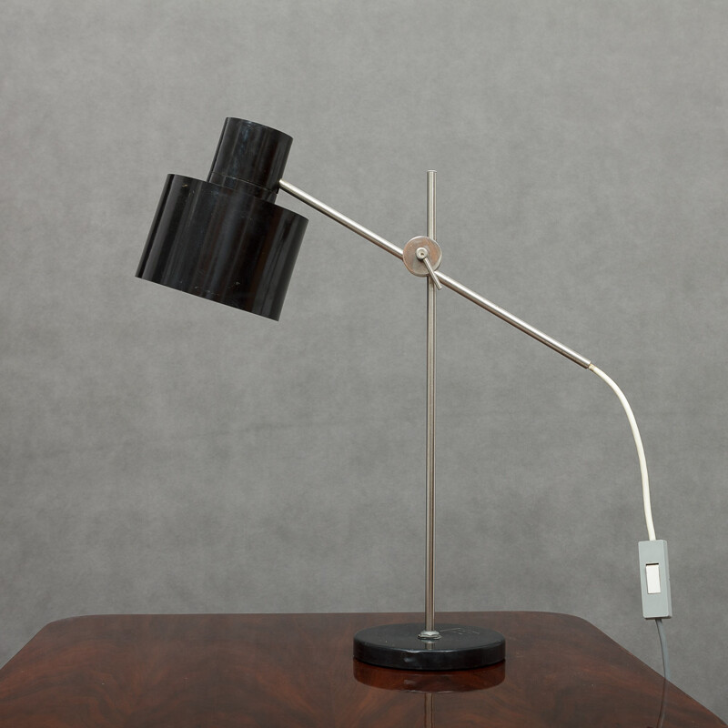 Czech black bakelite desk lamp by J.Suman - 1950s