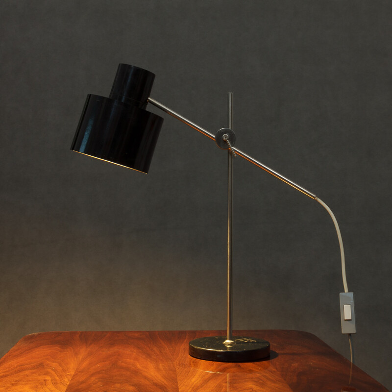 Czech black bakelite desk lamp by J.Suman - 1950s