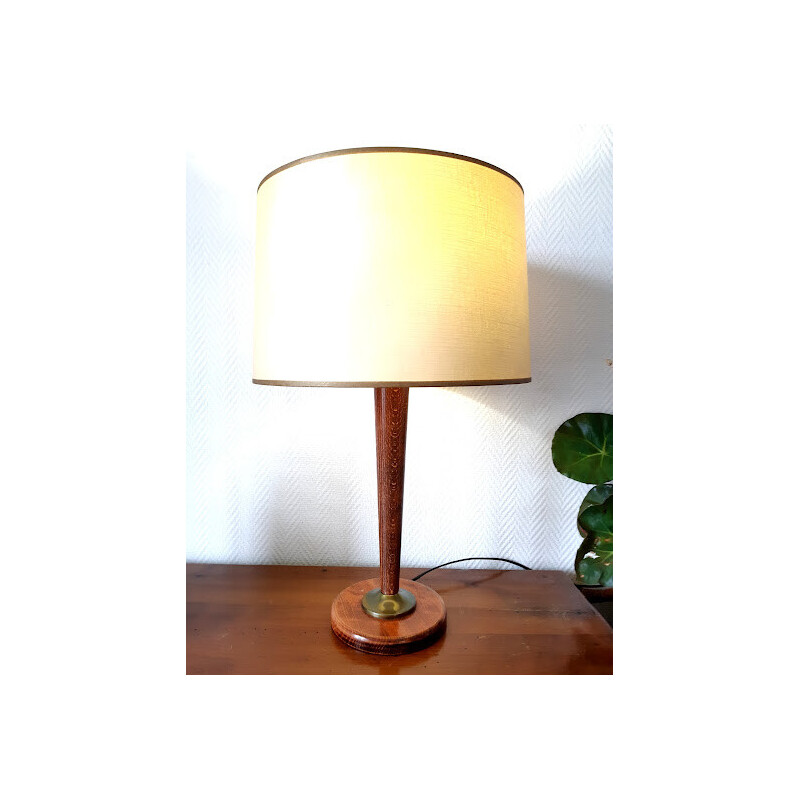 Vintage wooden liner lamp, 1950