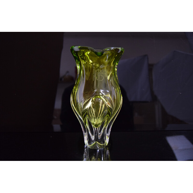 Vintage Art glass vase by Josef Hospodka, Czechoslovakia 1960s