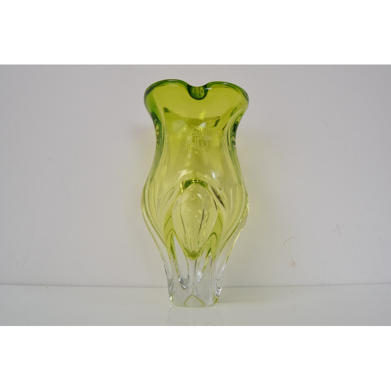 Vintage Art glass vase by Josef Hospodka, Czechoslovakia 1960s