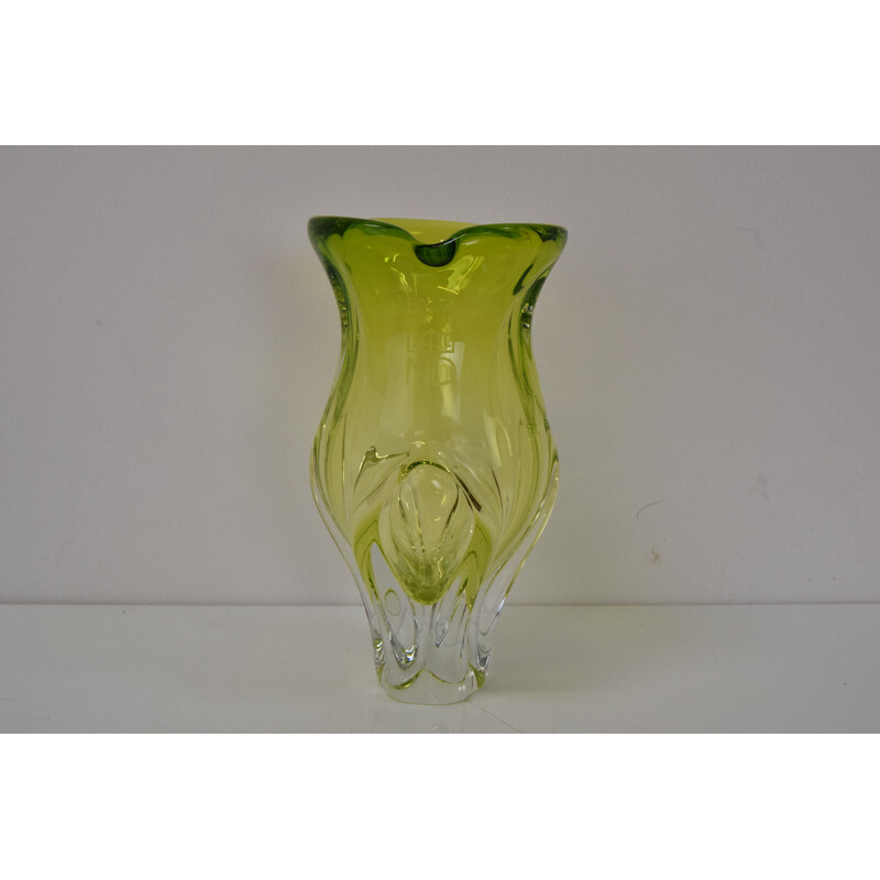 Vintage Art glass vase by Josef Hospodka, Czechoslovakia 1960s