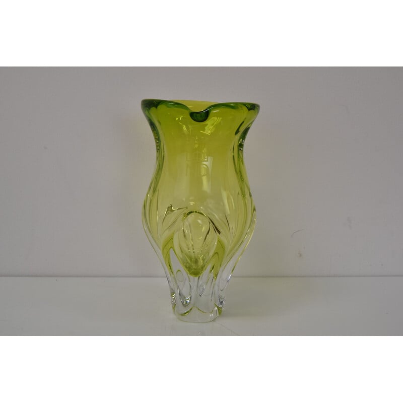 Vintage Art glass vase by Josef Hospodka, Czechoslovakia 1960s